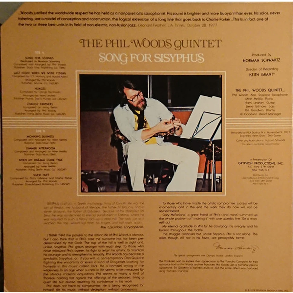 The Phil Woods Quintet - Song For Sisyphus