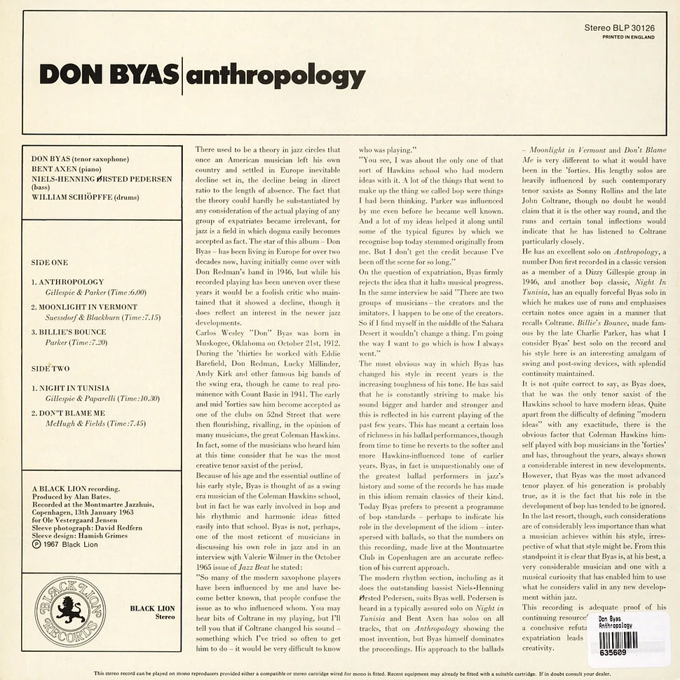 Don Byas - Anthropology