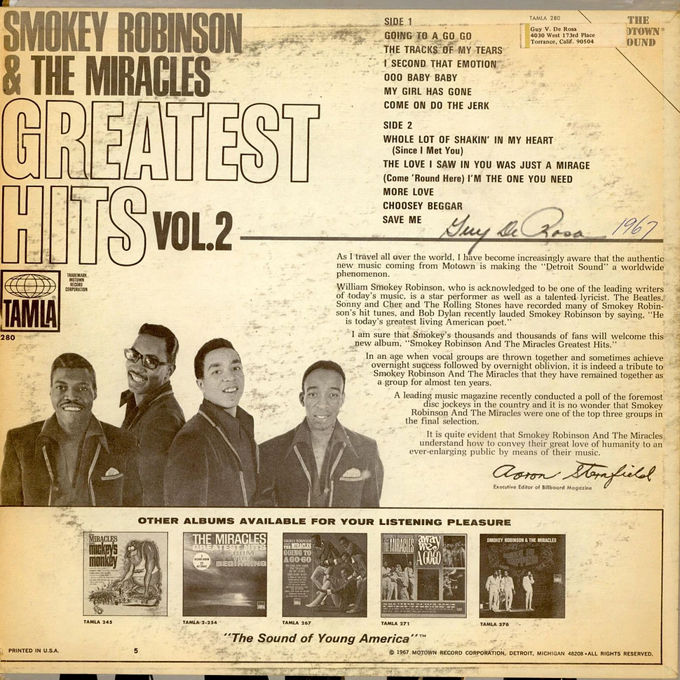The Miracles - Greatest Hits Vol. 2