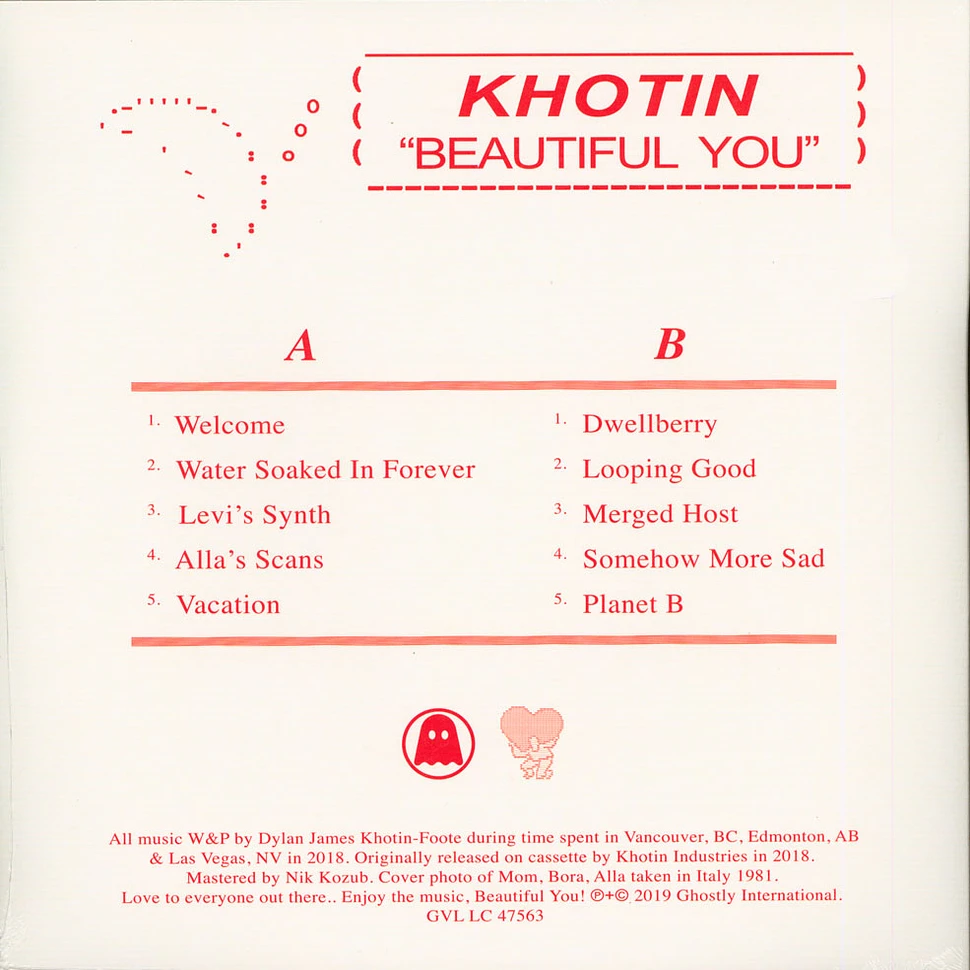 Khotin - Beautiful You Black Vinyl Edition