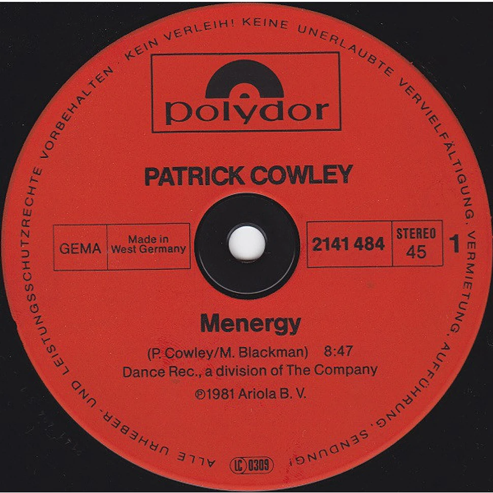 Patrick Cowley - Menergy