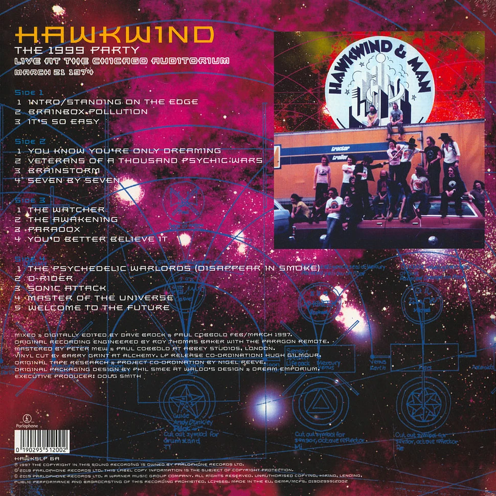 Hawkwind - The 1999 Party - Live At The Chicago Auditorium 21st March, 1974 Record Store Day 2019 Edition