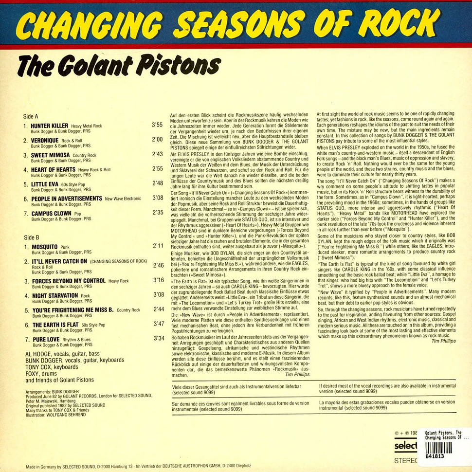 The Golant Pistons - Changing Seasons Of Rock