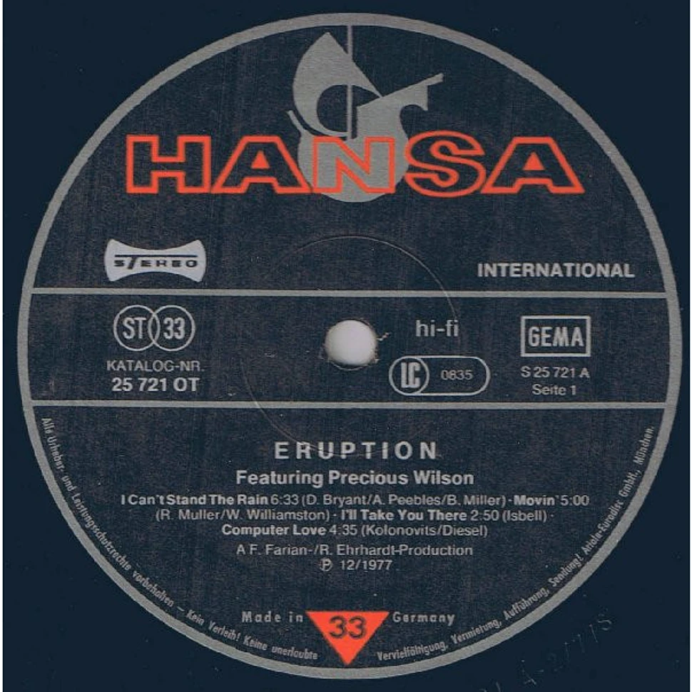 Eruption Featuring Precious Wilson - Eruption