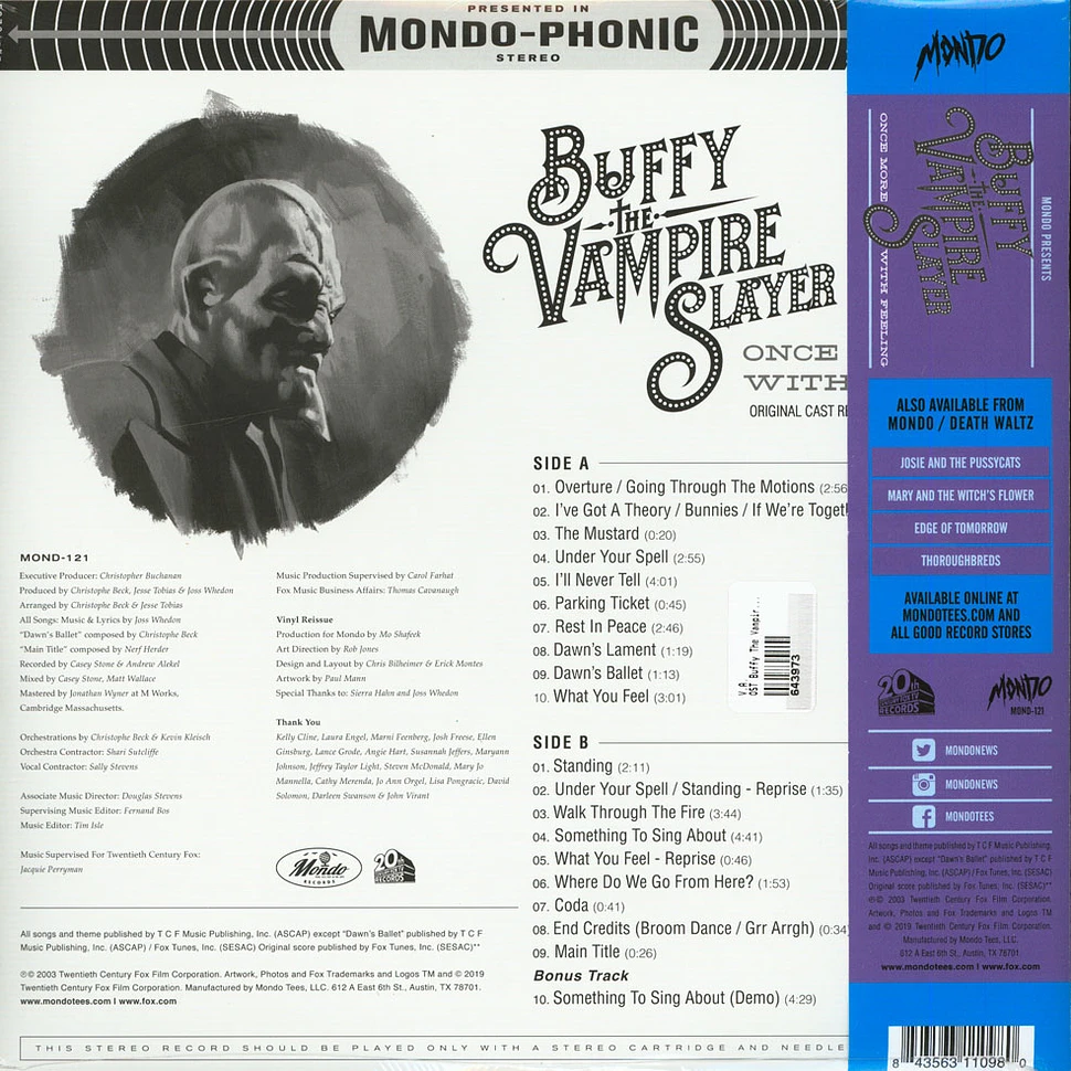 V.A. - OST Buffy The Vampire Slayer: Once More With Feeling Blue Vinyl Edition