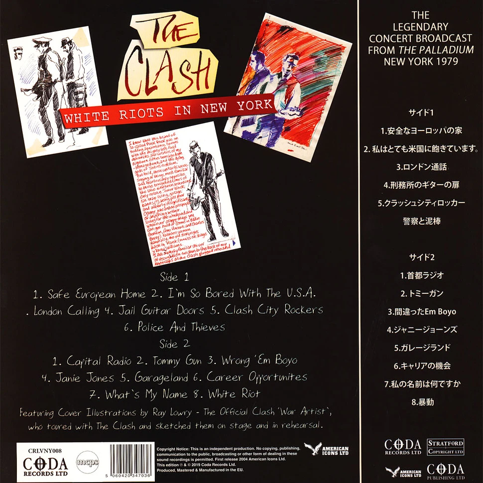 The Clash - White Riots In New York White Vinyl Edition