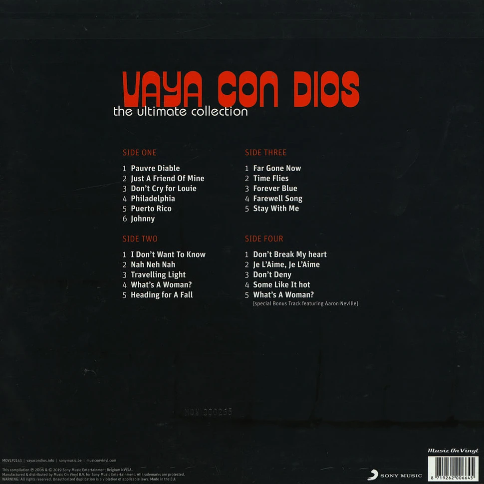 Vaya Con Dios - Ultimate Collection Colored Vinyl Version