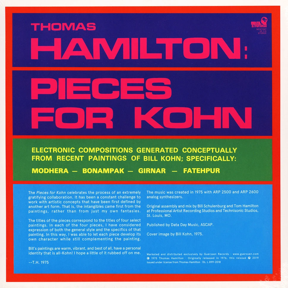 Thomas Hamilton - Pieces For Kohn