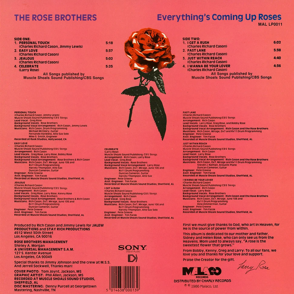 Rose Brothers - Everything's Coming Up Roses