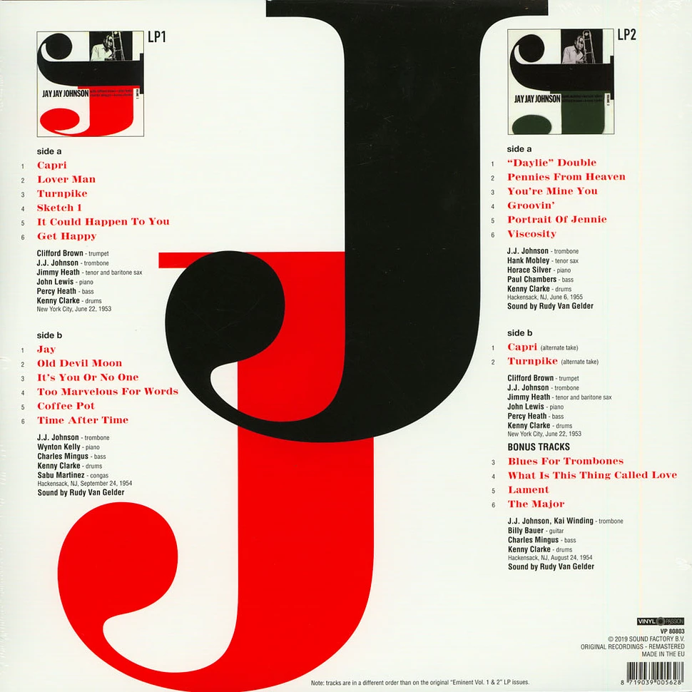 Jay Jay Johnson - Eminent Volume 1 & 2