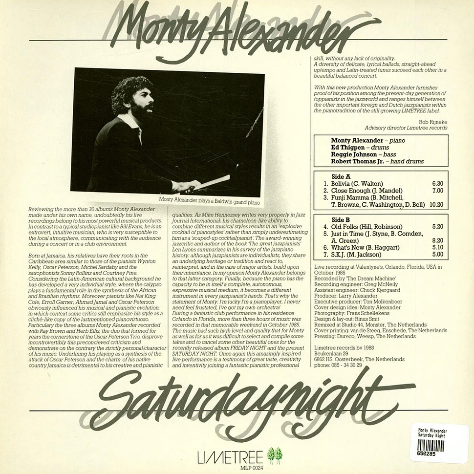 Monty Alexander - Saturday Night
