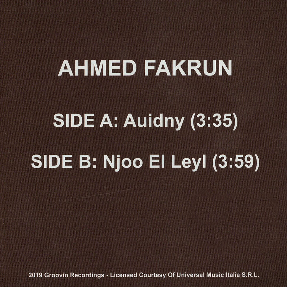 Ahmed Fakrun - Auidny / Njoo El Leyl