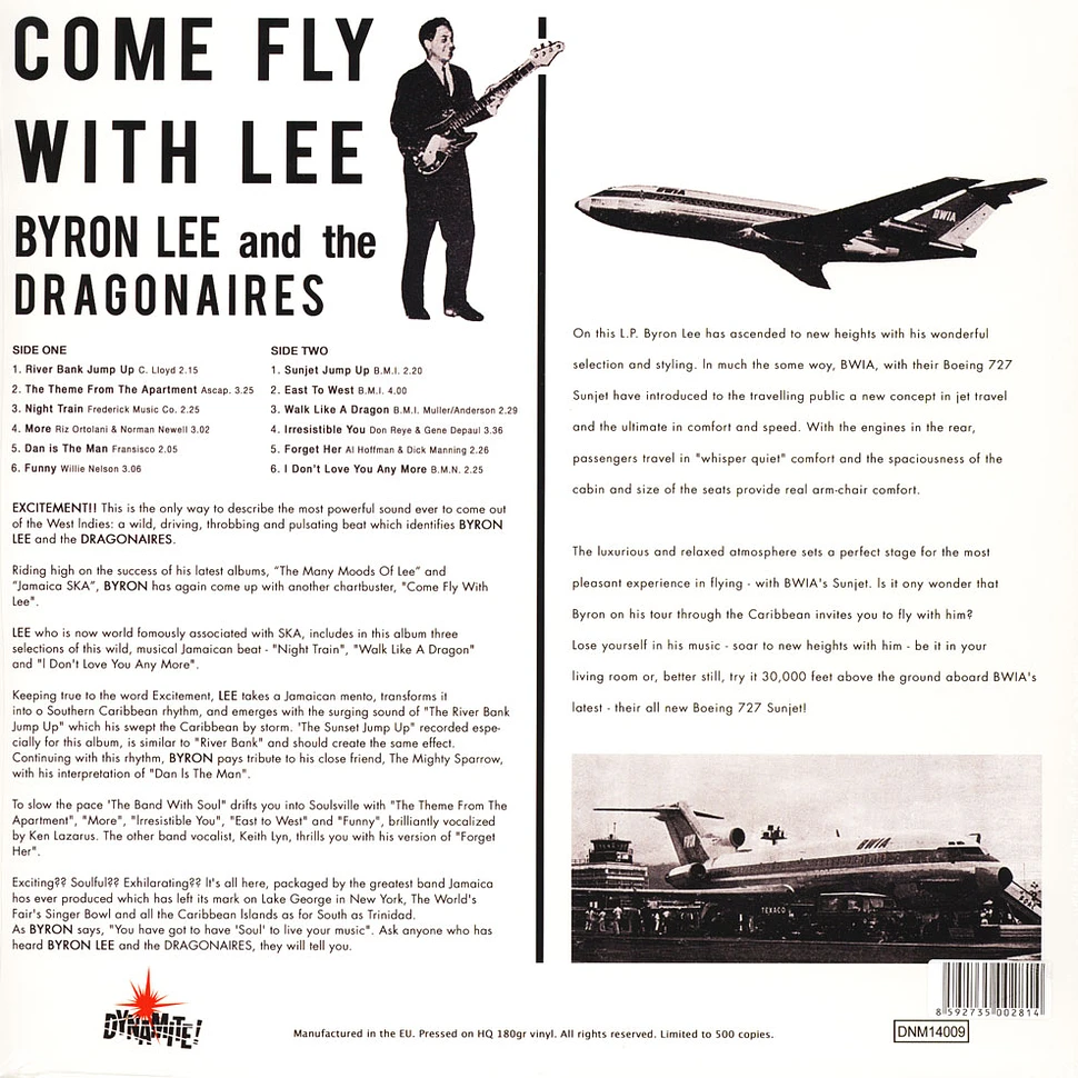 Byron Lee - Come Fly With Lee Limited 180g Edition