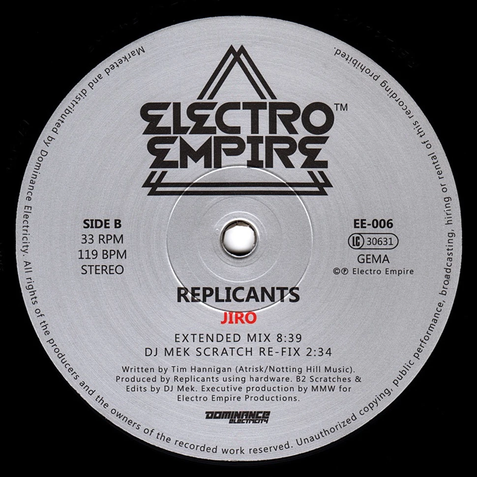 Replicants - I Like The Way You Crunch / Jiro