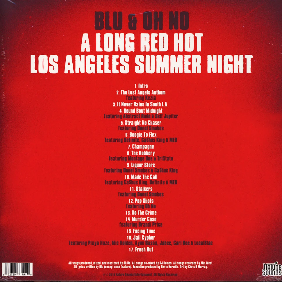 Blu & Oh No - A Long Red Hot Los Angeles Summer Night Black Vinyl Edition