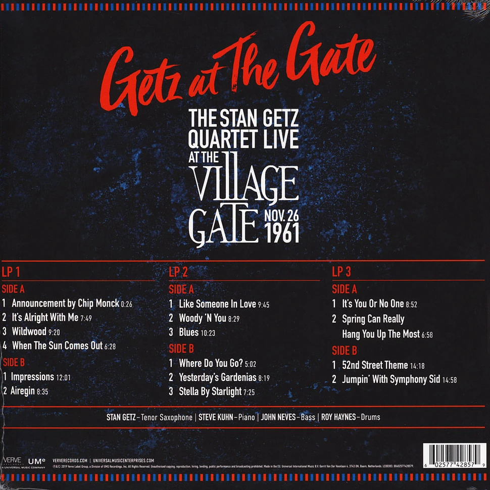 Stan Getz - Getz At The Gate (Live At The Village Gate 1961)