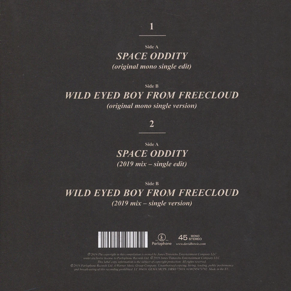 David Bowie - Space Oddity 50th Anniversary EP Edition