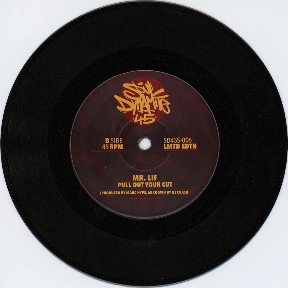 Mr.Lif - Because They Made It That Way / Pull Out Your Cut Black Vinyl Edition