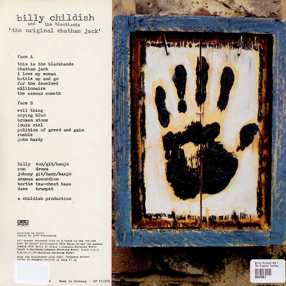 Billy Childish And The Blackhands - The Original Chatham Jack