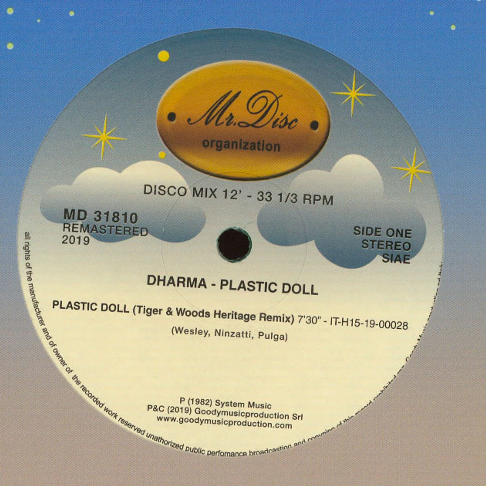 Dharma - Plastic Doll Tiger & Woods Remix Transparent Green Vinyl Edition
