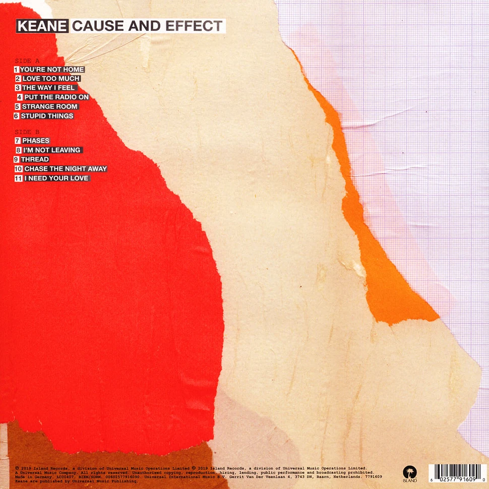 Keane - Cause And Effect Pink Vinyl Edition