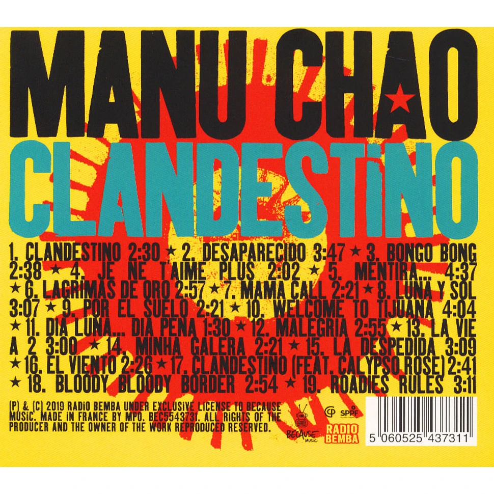 Manu Chao - Clandestino / Bloody Border