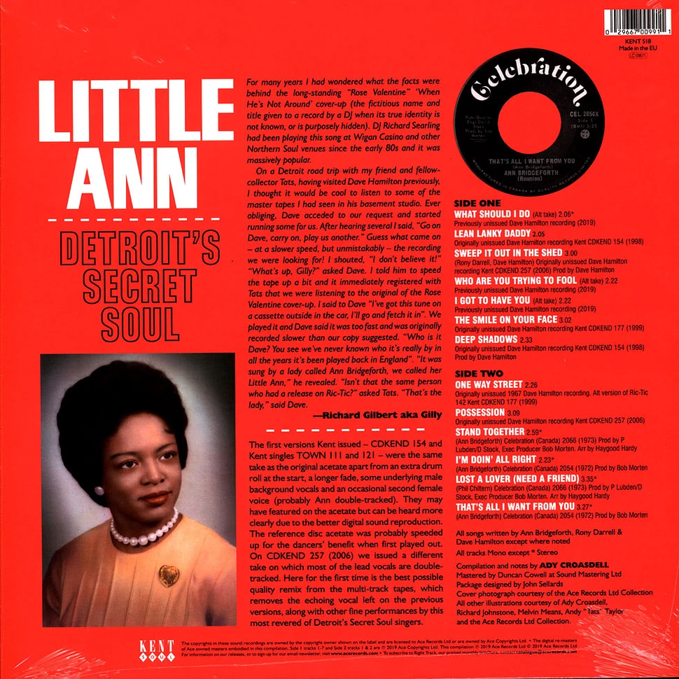 Little Ann - Detroit's Secret Soul