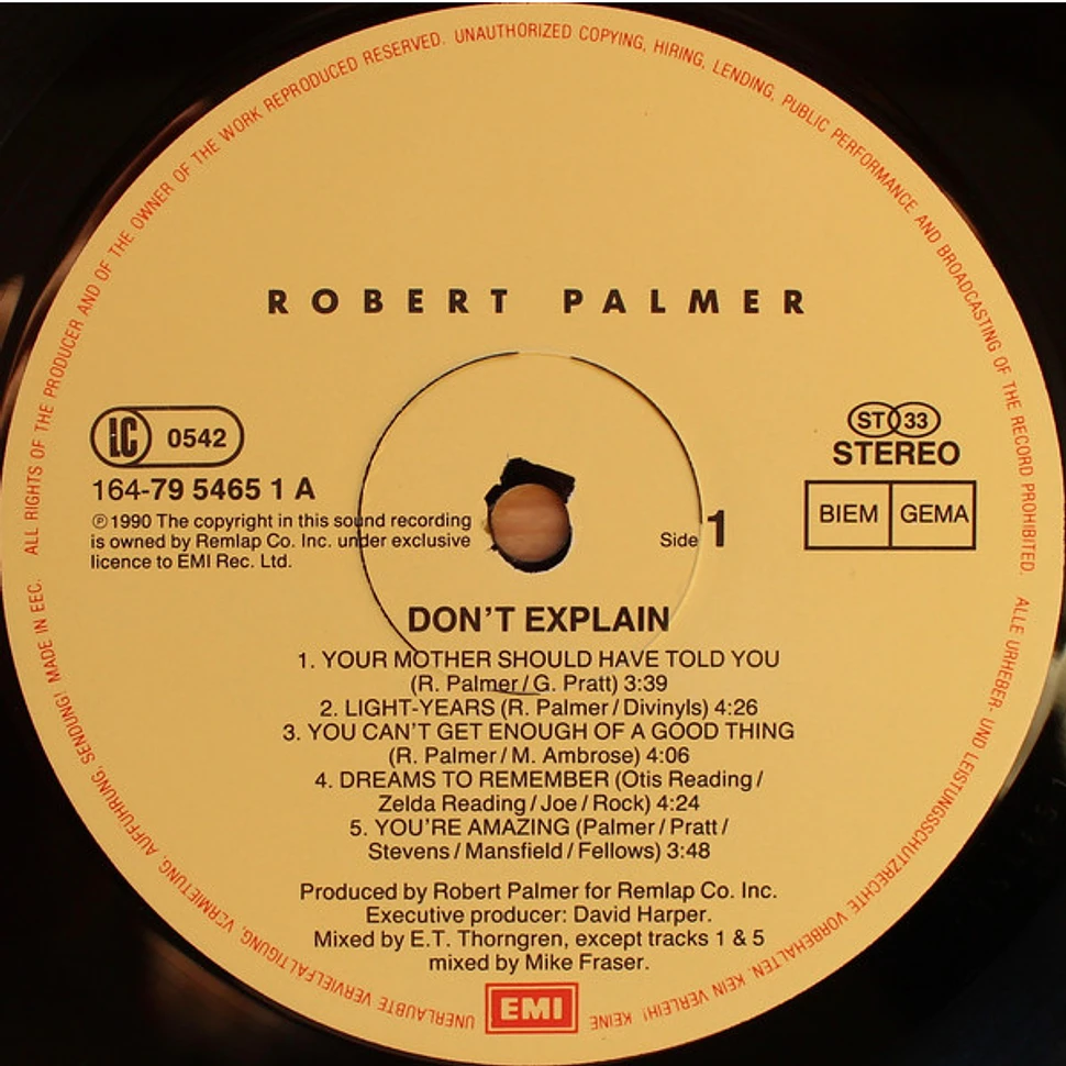 Robert Palmer - Don't Explain