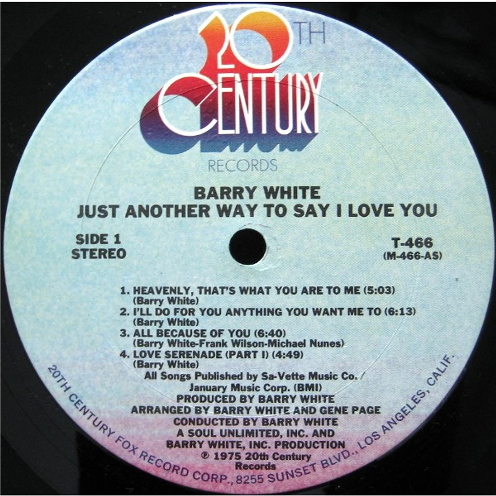 Barry White - Just Another Way To Say I Love You