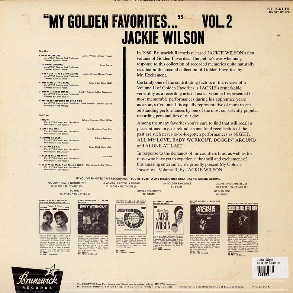 Jackie Wilson - My Golden Favorites - Vol. 2