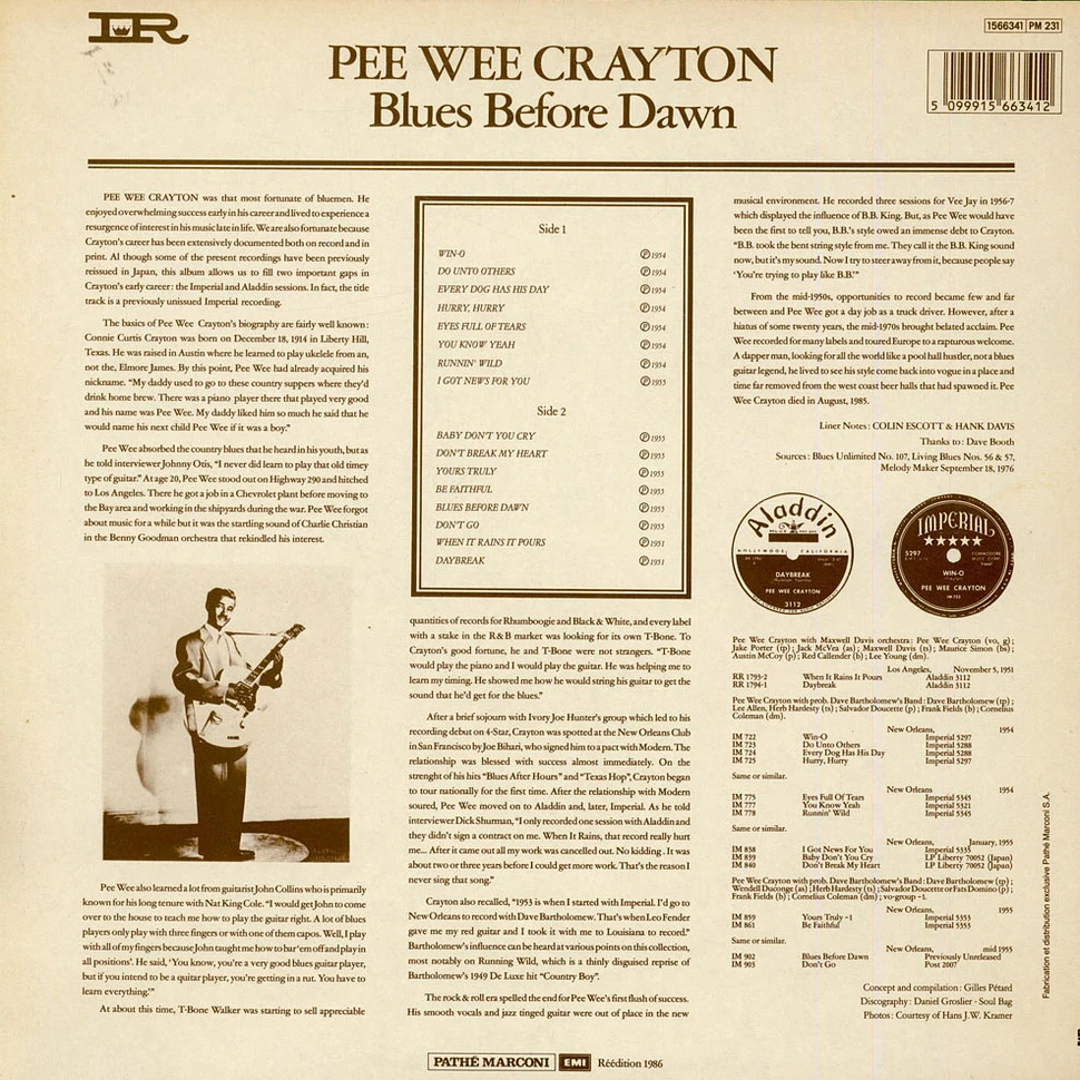 Pee Wee Crayton - Blues Before Dawn