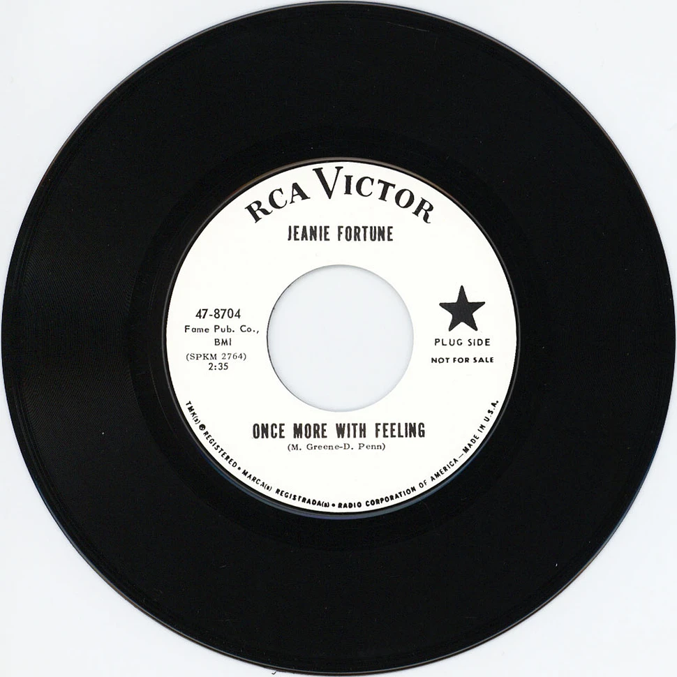 Jeanie Fortune / Bobbettes, The - Once More With Feeling / Happy Go Lucky Me