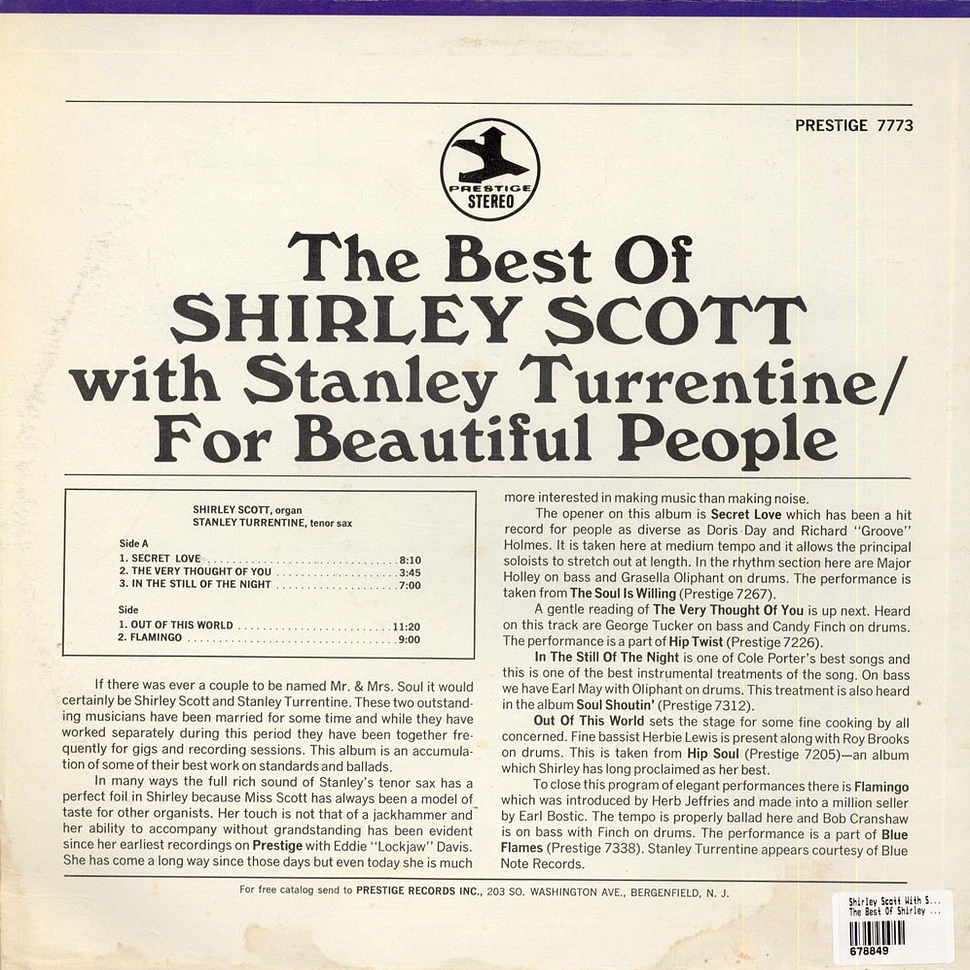 Shirley Scott With Stanley Turrentine - The Best Of Shirley Scott / For Beautiful People