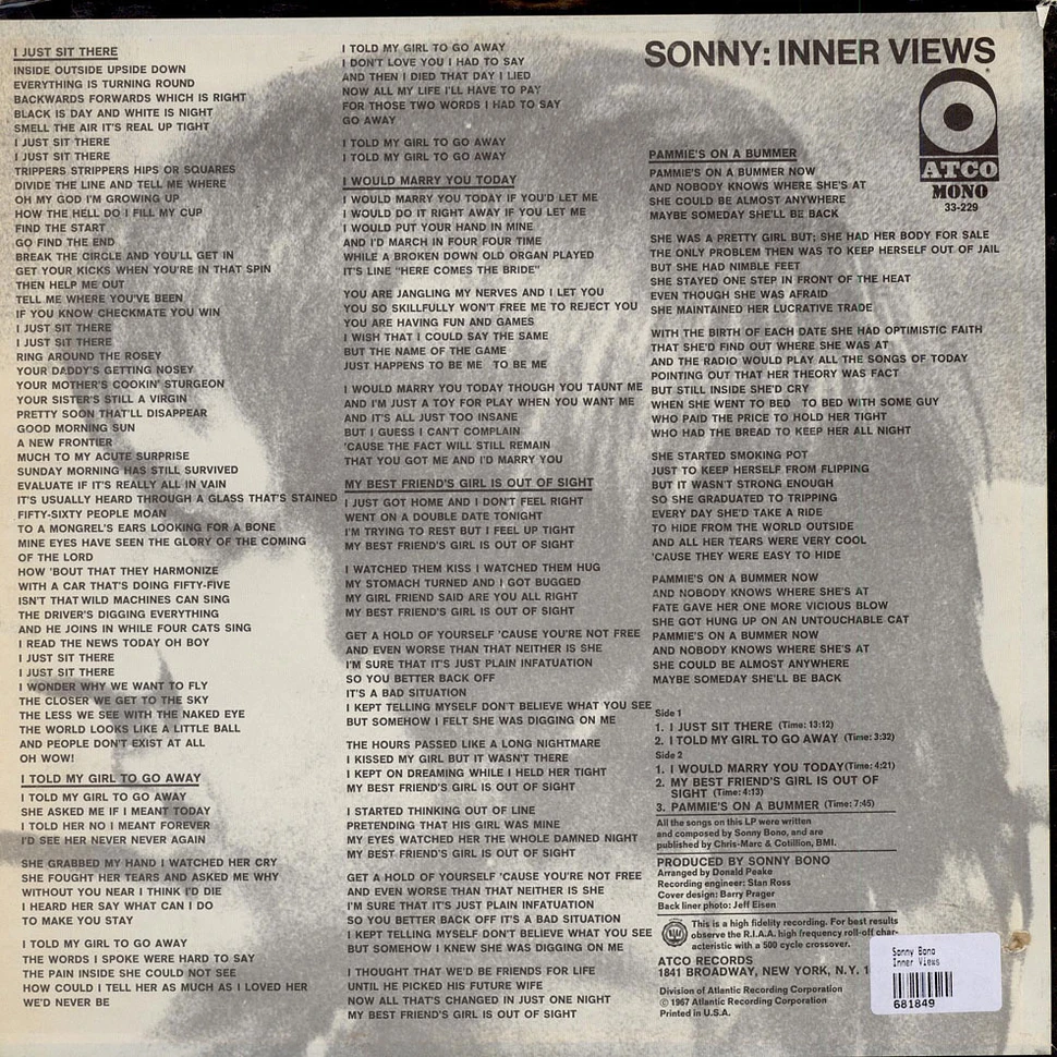 Sonny Bono - Inner Views