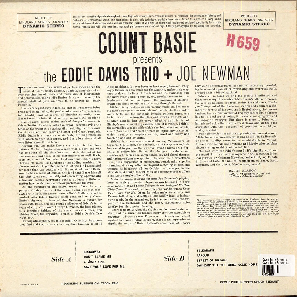 Count Basie Presents Eddie "Lockjaw" Davis Trio + Joe Newman - Count Basie Presents Eddie Davis Trio Plus Joe Newman