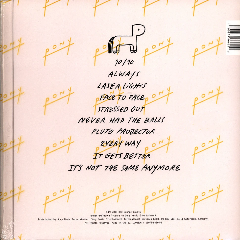 Pony By Rex Orange County 12” Vinyl Record