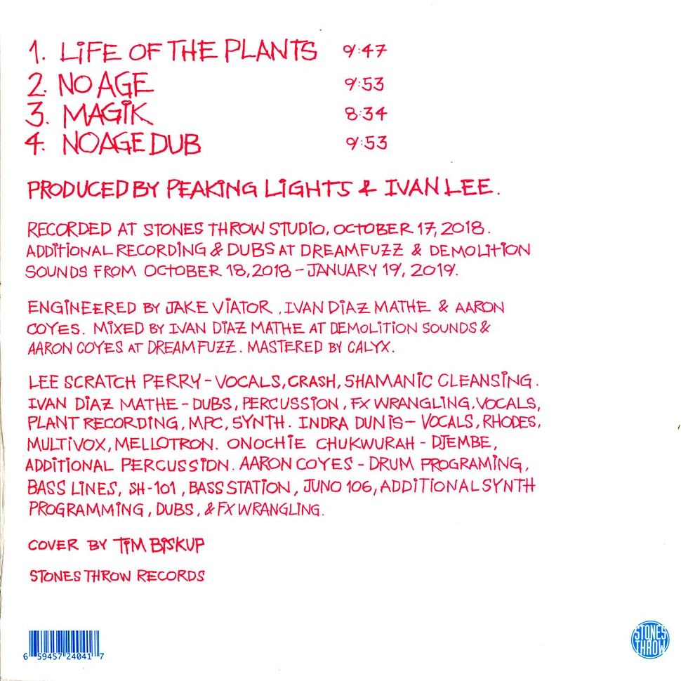 Lee Perry, Peaking Lights & Ivan Lee - Life Of The Plants