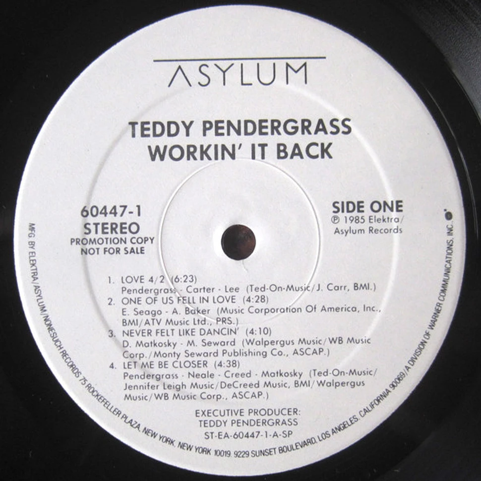 Teddy Pendergrass - Workin' It Back