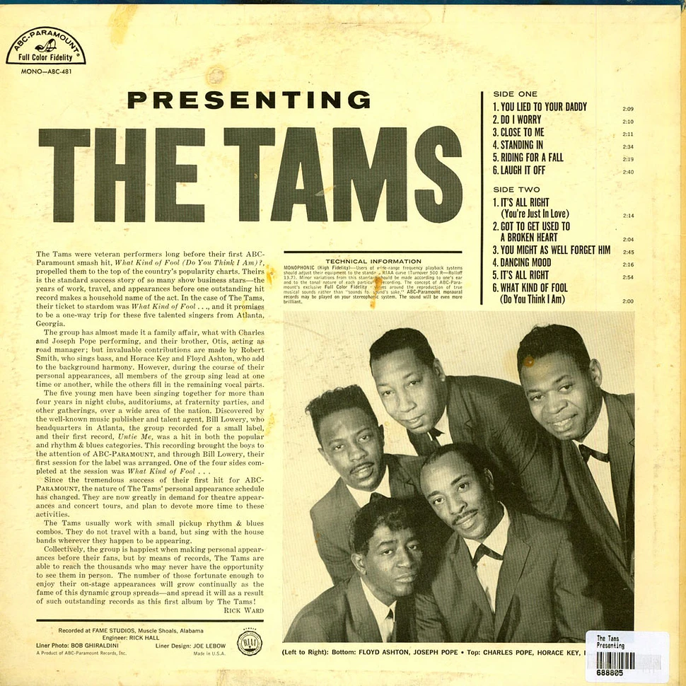 The Tams - Presenting