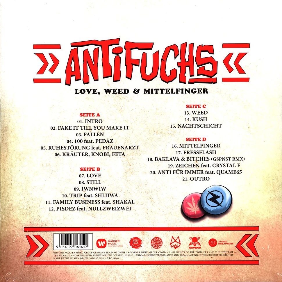 Antifuchs - Love, Weed & Mittelfinger Limited Edition