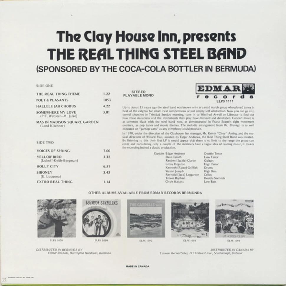 The Real Thing Steel Band - The Clay House Inn, Presents The Real Thing Steel Band
