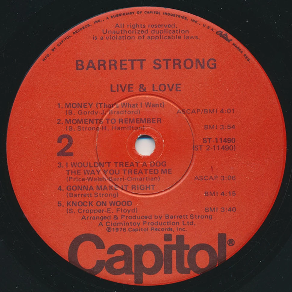 Barrett Strong - Live & Love