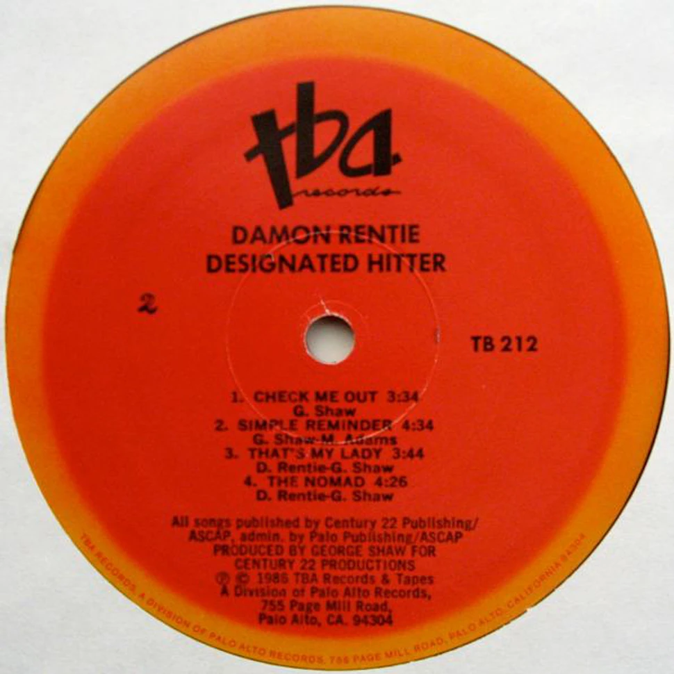 Damon Rentie - Designated Hitter