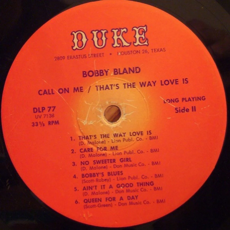 Bobby Bland - Call On Me / That's The Way Love Is