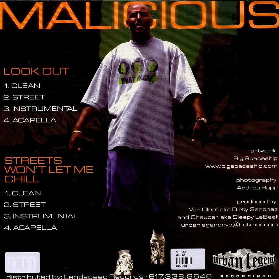 Malicious - Look Out / Streets Won't Let Me Chill