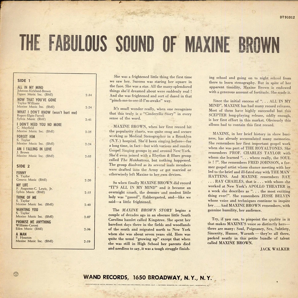 Maxine Brown - The Fabulous Sound Of