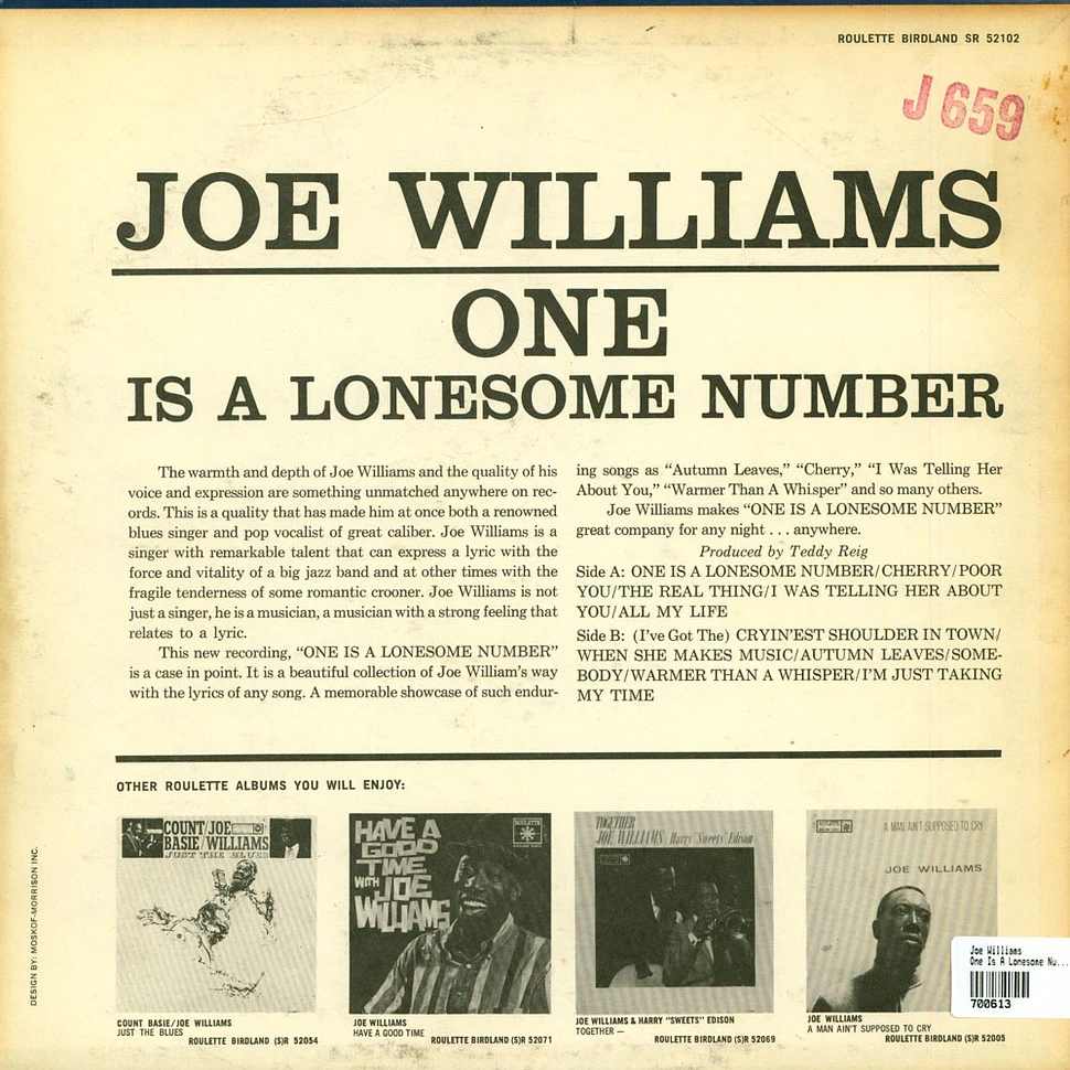 Joe Williams - One Is A Lonesome Number