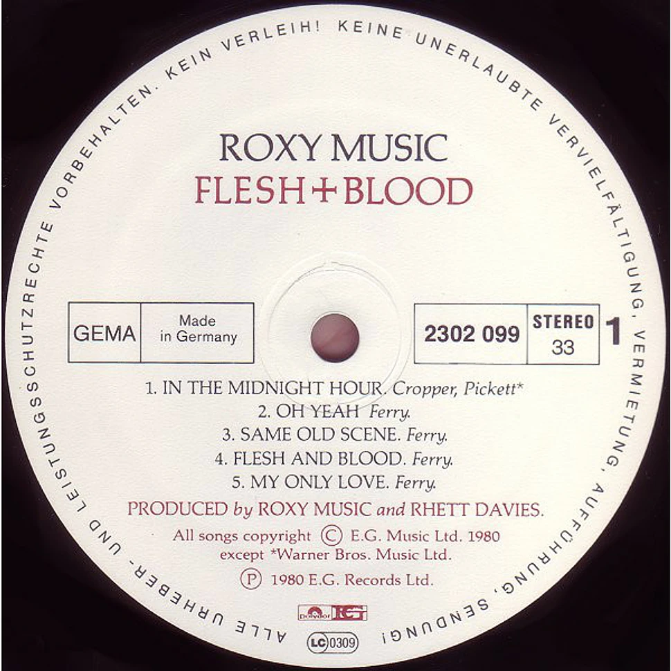 Roxy Music - Flesh + Blood