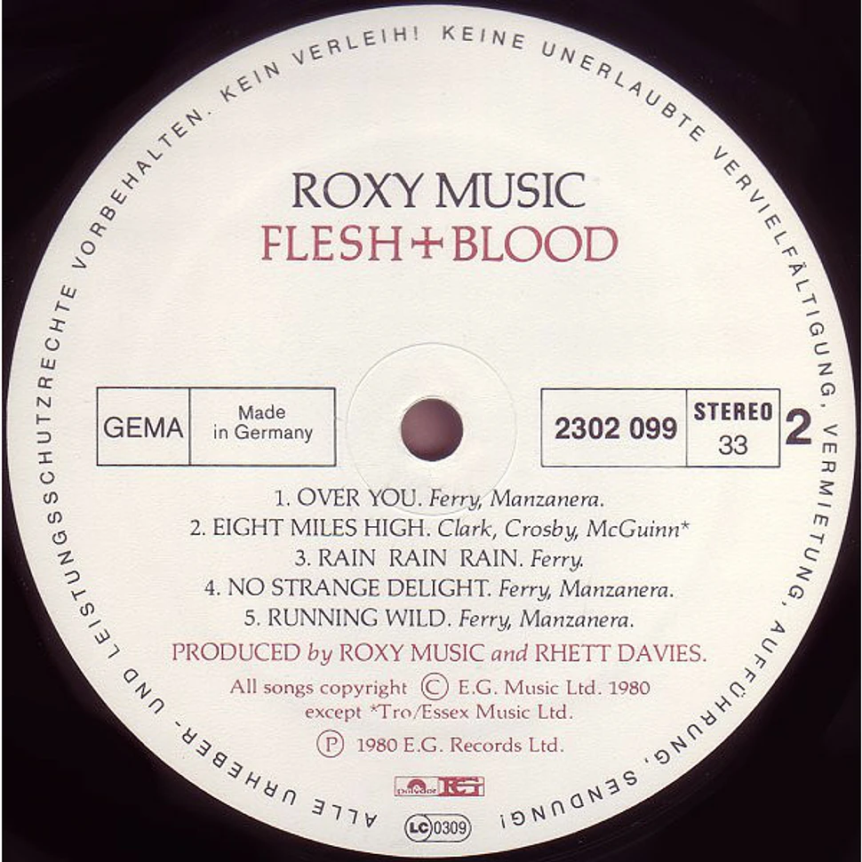Roxy Music - Flesh + Blood