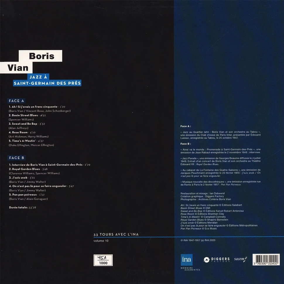 Boris Vian - Jazz À Saint-Germain-Des-Prés